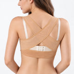 Posture Brace X-Shaped Cross-Back Adjustable Hook-and-Eye Closure