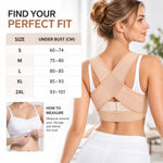 Posture Brace X-Shaped Cross-Back Adjustable Hook-and-Eye Closure