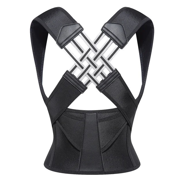 Posture Corrector Brace Adjustable Elastic Straps Discreet Under Clothing