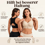 Posture Support Bra X-Back Front Closure Wide Straps