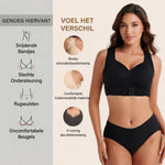 Posture Support Bra X-Back Wide Straps Front Closure