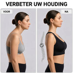 Posture Support Bra X-Back Wide Straps Front Closure