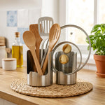 Pot Lid Organizer Vertical Storage Adjustable Dividers