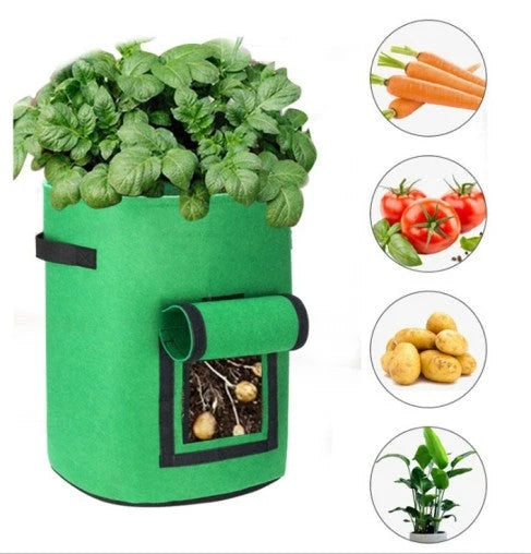 Potato Planting Bag Harvest Window Breathable Fleece