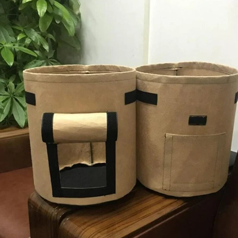 Potato Planting Bag Harvest Window Breathable Fleece