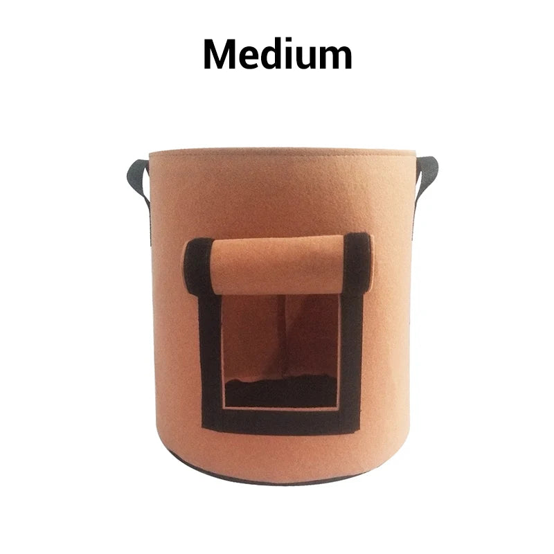 Potato Planting Bag Harvest Window Breathable Fleece