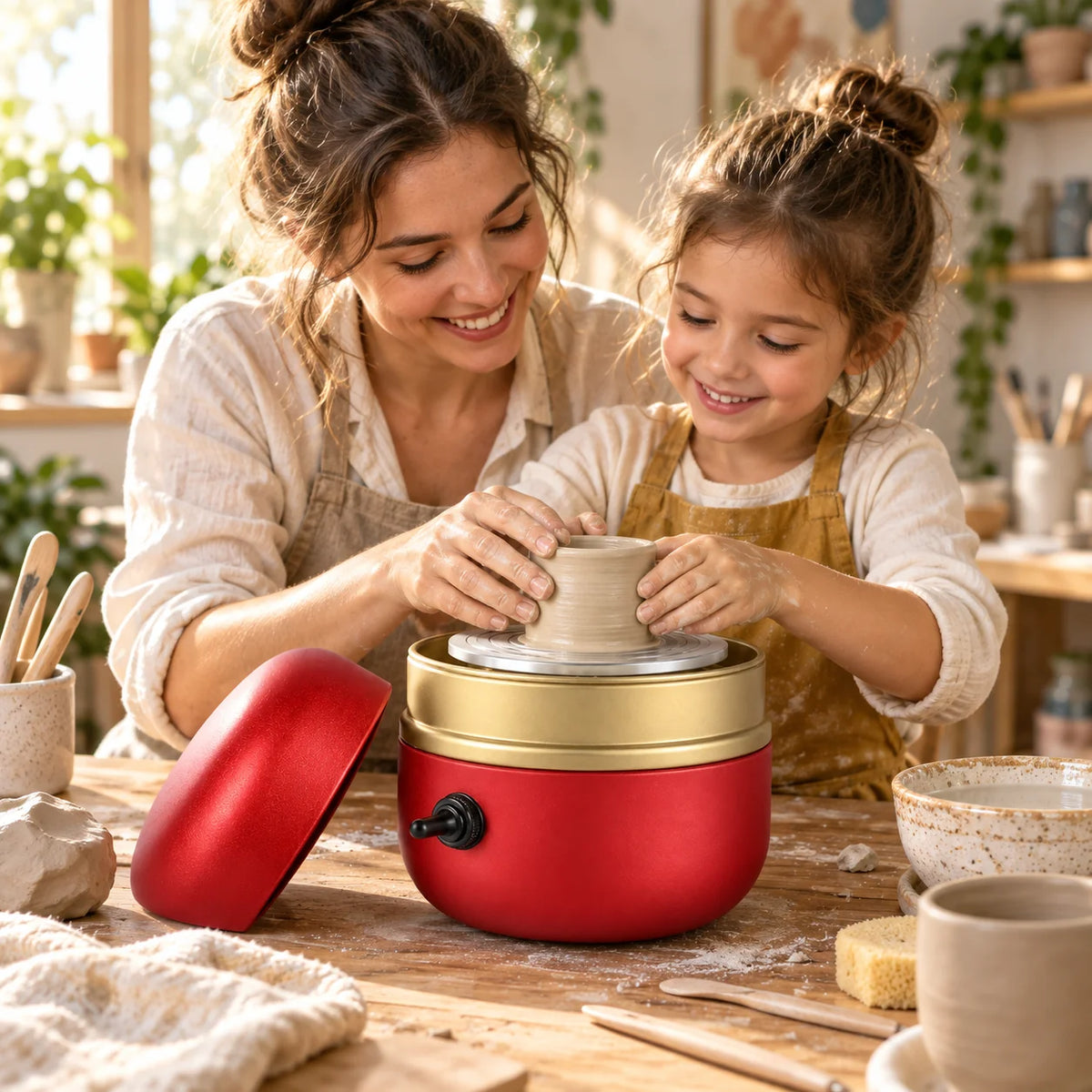 Pottery Wheel Compact Portable For Bowls & Vases