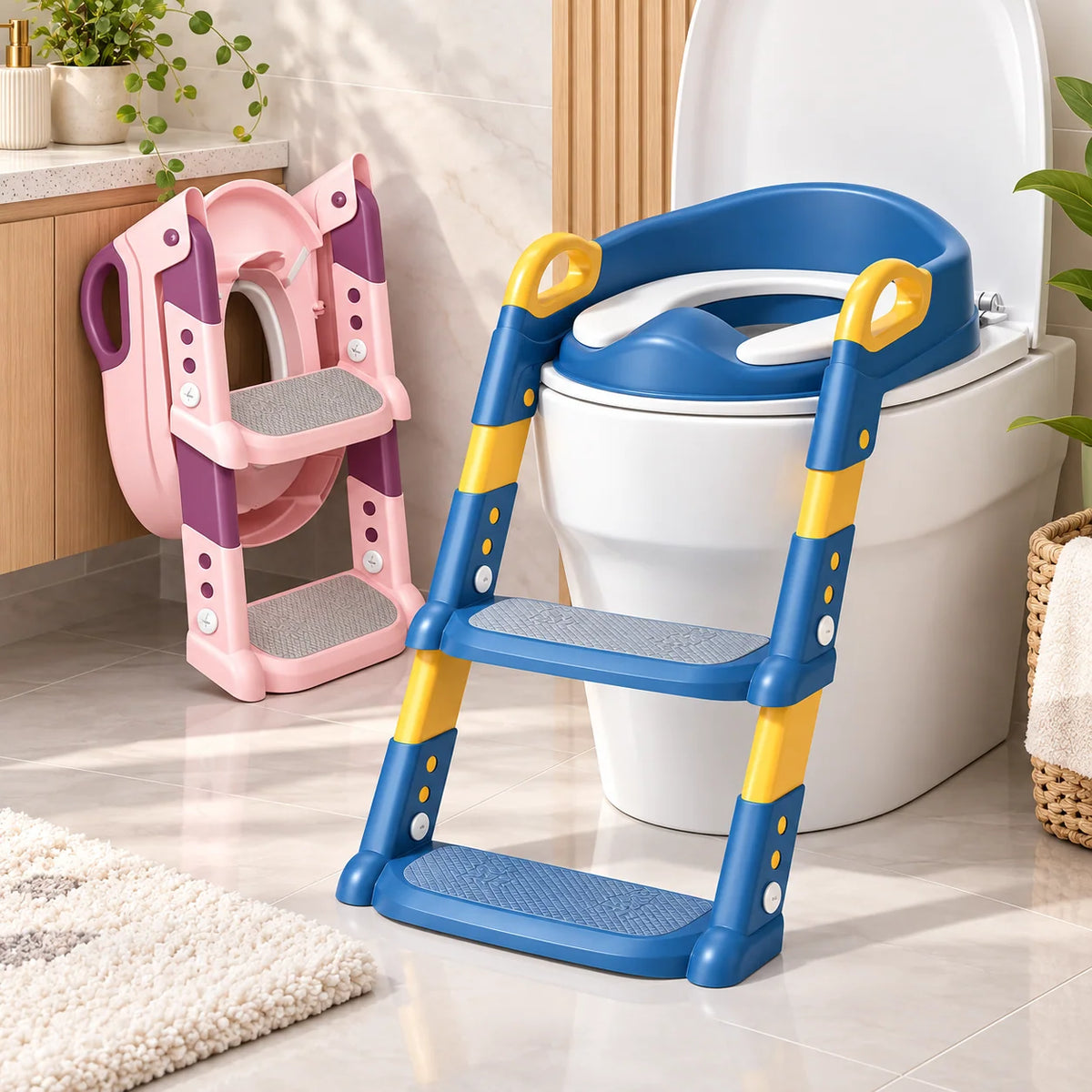 Potty Training Seat Ladder Foldable Compact Step Stool
