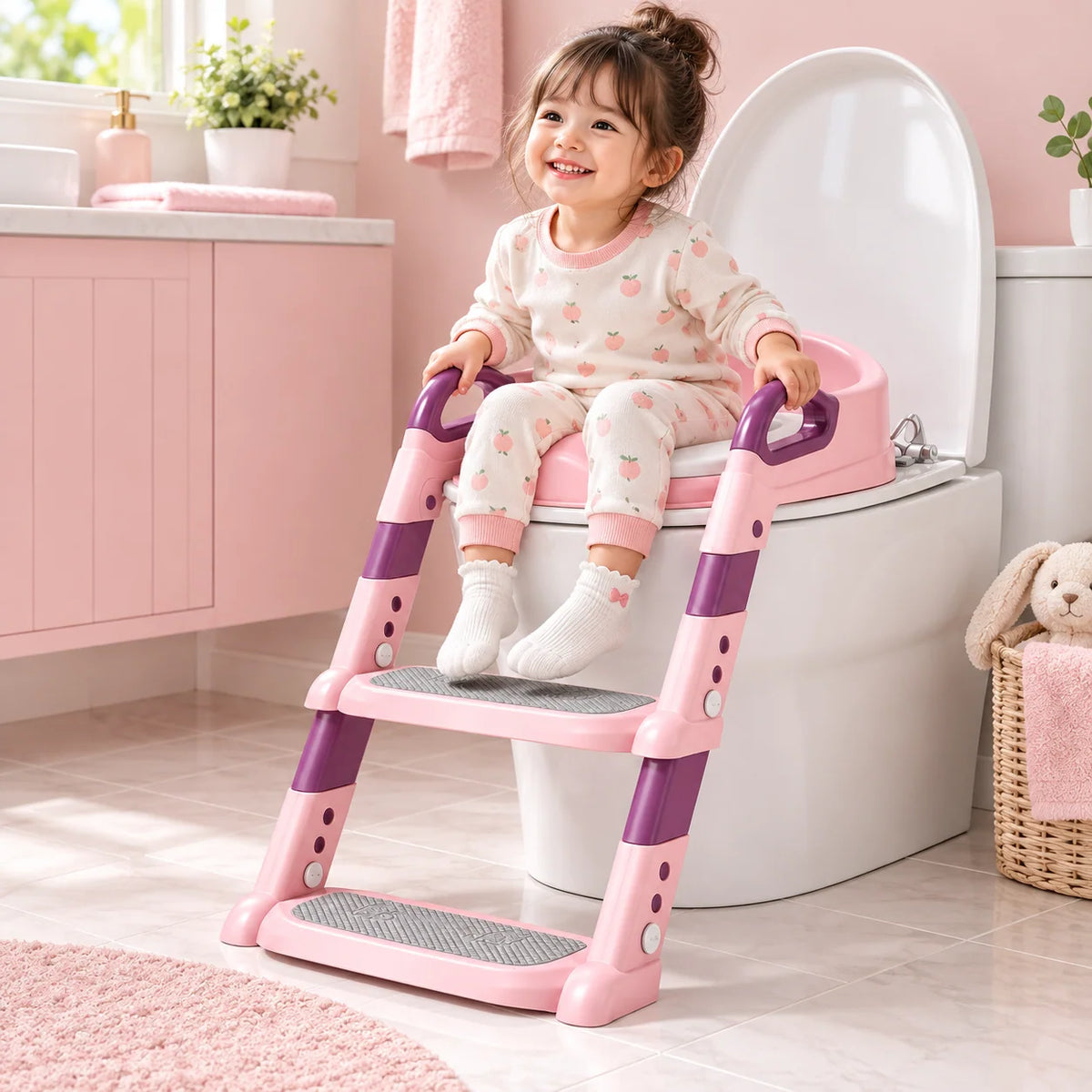 Potty Training Seat Ladder Foldable Compact Step Stool