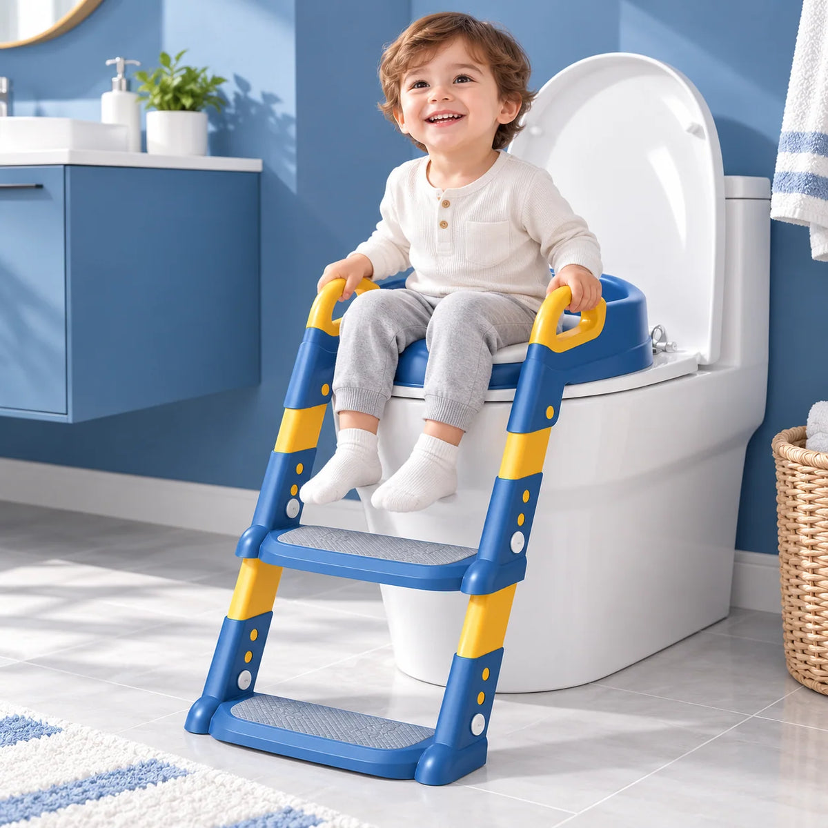 Potty Training Seat Ladder Foldable Compact Step Stool