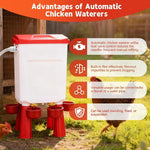 Poultry Waterer Automatic Float Valve Four Bowls