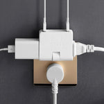 Power Adapter Foldable Compact Three Outlets