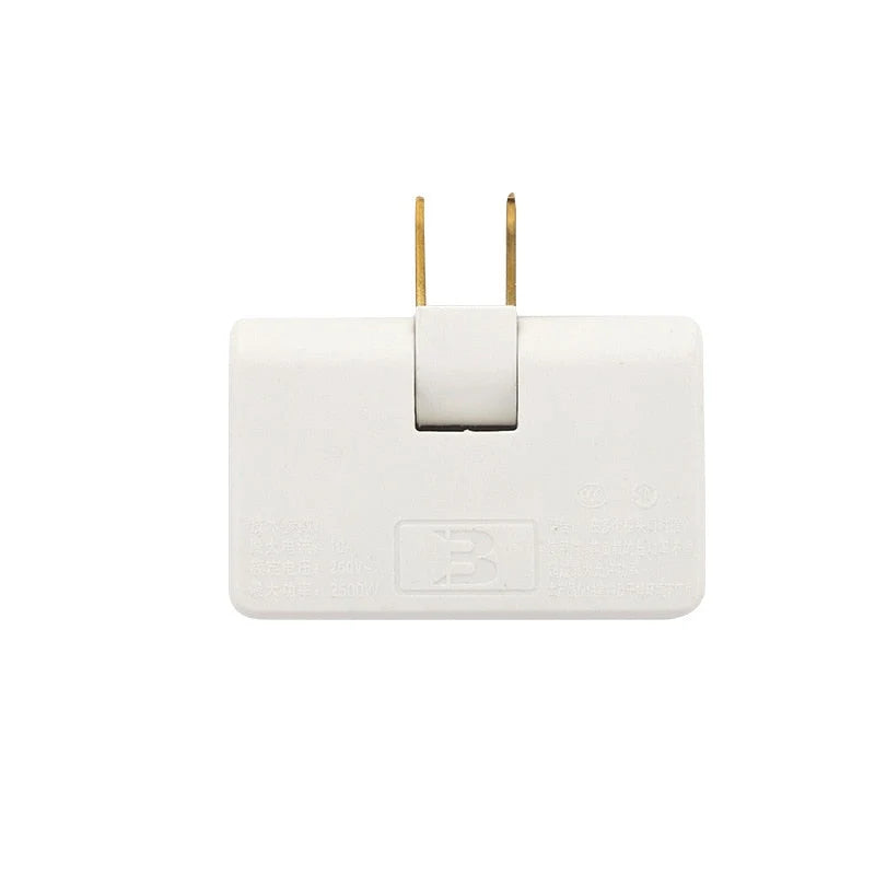Power Adapter Foldable Compact Three Outlets