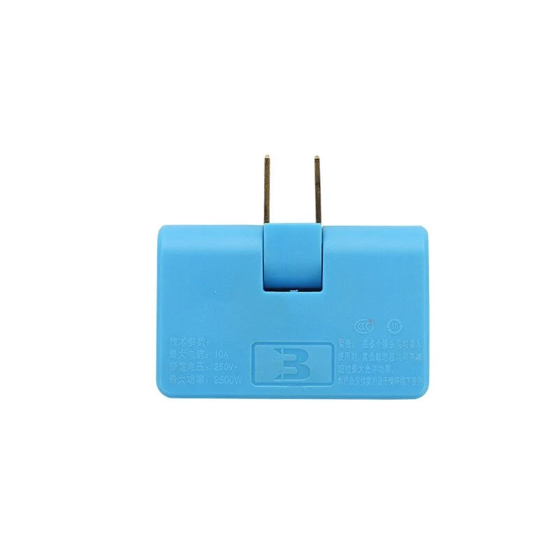 Power Adapter Foldable Compact Three Outlets