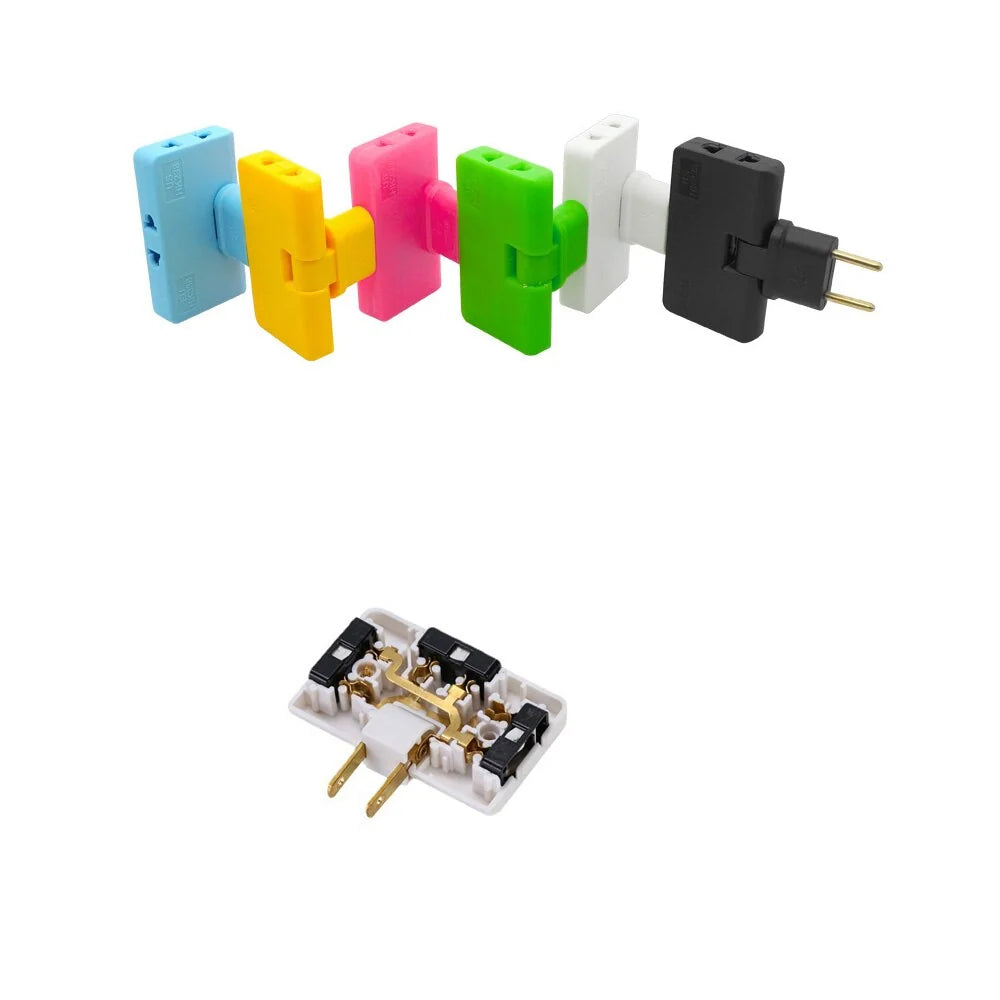 Power Adapter Foldable Compact Three Outlets