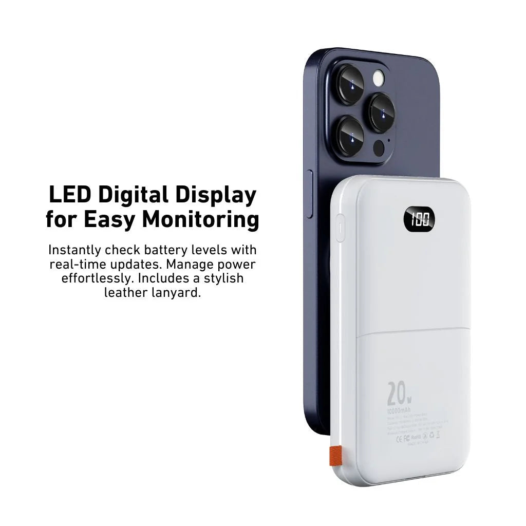 Power Bank 10,000mAh Magnetic Wireless & USB-C