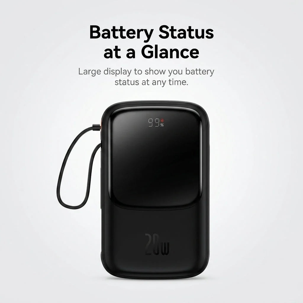 Power Bank 20W Fast Charging Foldable Design