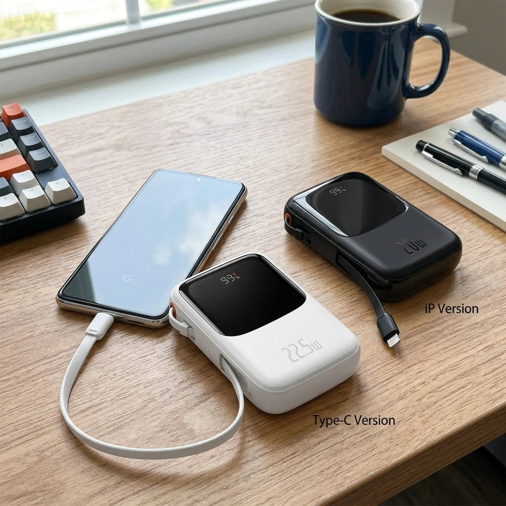 Power Bank 20W Fast Charging Foldable Design