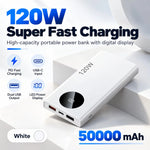 Power Bank 50,000mAh 120W Fast Charging Digital Display