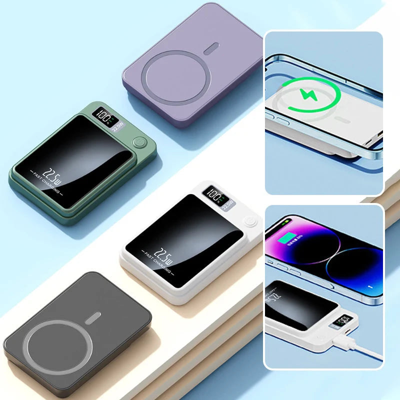 Power Bank Fast Wired Charging Qi Wireless Charging