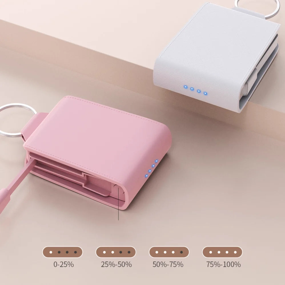 Power Bank Keychain Design 2000mAh Built-In Cable