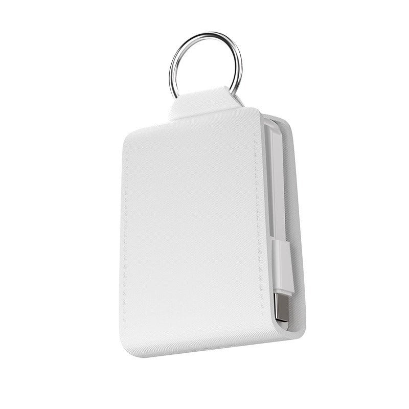 Power Bank Keychain Design 2000mAh Built-In Cable