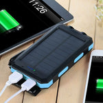 Power Bank Solar Charging LED Flashlight 10000mAh