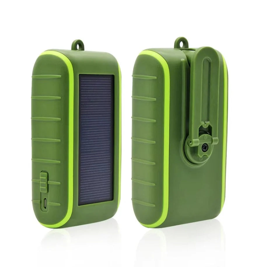 Power Bank Solar & Crank Built-In Flashlight