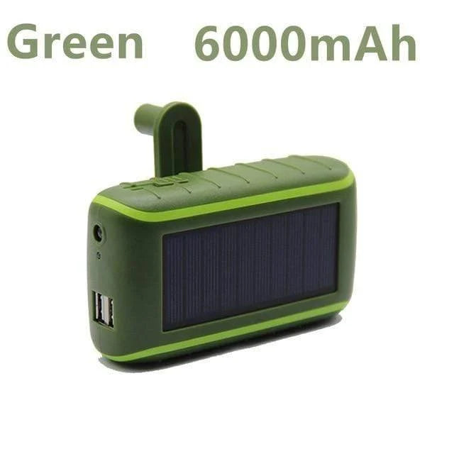 Power Bank Solar & Crank Built-In Flashlight