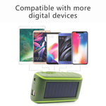 Power Bank Solar & Crank Built-In Flashlight