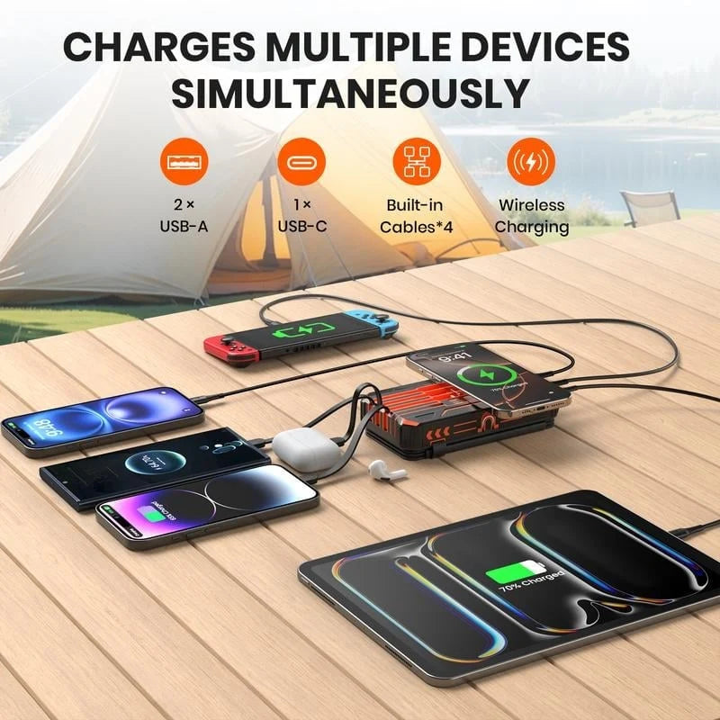 Power Bank Solar & Wireless Charging 20000mAh