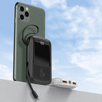 Power Bank & Wall Charger 10000mAh Built-In Cables