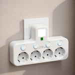 Power Strip 4 Outlets USB Charging Child Safety Lock