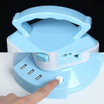 Power Strip Tower Space-Saving USB Ports & Surge Protection