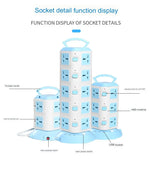 Power Strip Tower Space-Saving USB Ports & Surge Protection