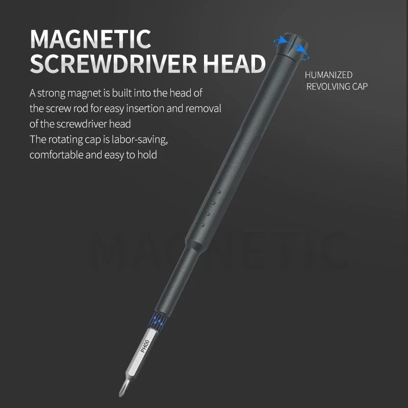 Precision Screwdriver Set Adjustable Torque USB-C 40 Magnetic Bits