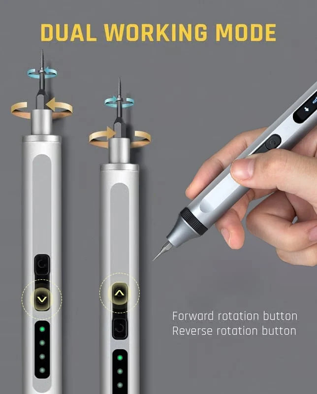 Precision Screwdriver Set Adjustable Torque USB-C 40 Magnetic Bits