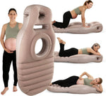 Pregnancy Pillow Belly Cutout Dual Adjustable Air Chambers