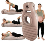 Pregnancy Pillow Belly Cutout Dual Adjustable Air Chambers