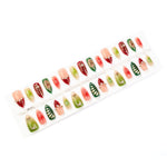 Press-On Nail Art Set Lavender Holiday Designs Reusable