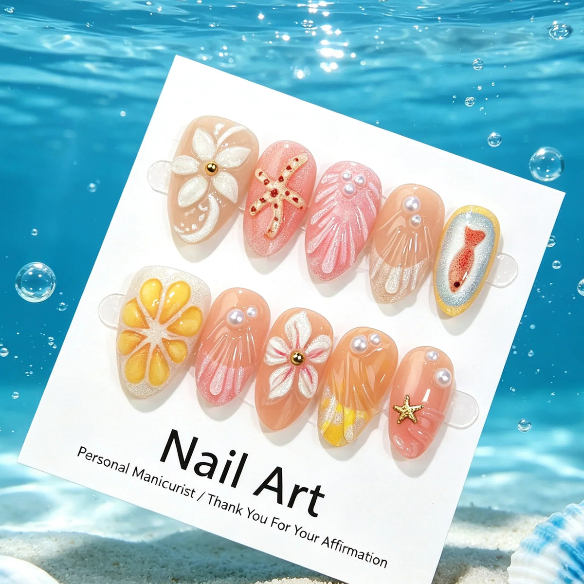 Press-On Nail Kit Intricate Artistic Designs & Long-Lasting Wear