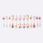 Press-On Nail Set 10 Festive Designs Easy Application