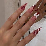 Press-On Nail Set 24 Pack Bows & Glitter