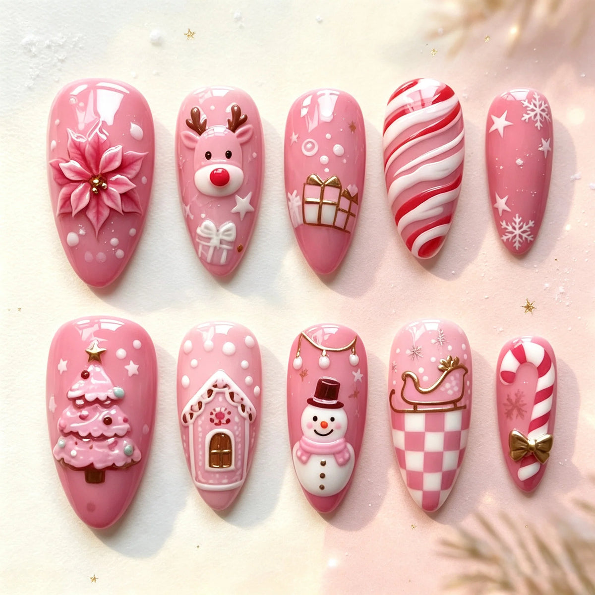 Press-On Nail Set 24 Piece Jelly Glue & File