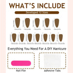 Press-On Nail Set Christmas Motifs Easy Application 24-Piece