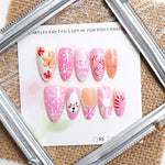 Press-On Nail Set Festive Christmas Designs Damage-Free