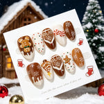 Press-On Nail Set Festive Designs & Application Kit