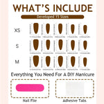 Press-On Nail Set Festive Glitter Non-Toxic Easy Application