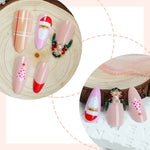 Press-On Nail Set Festive Holiday Designs Easy Application & Long-Lasting