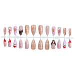 Press-On Nail Set Festive Holiday Designs Easy Application & Long-Lasting